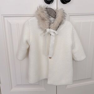 Mebi Ivory Knitted Pram Coat